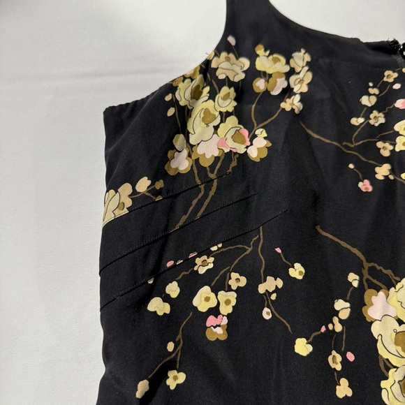 Banana Republic Women’s Shift Dress‎ Size 8 Y2K Dark Romantic Floral Silk Mini - Picture 7 of 13